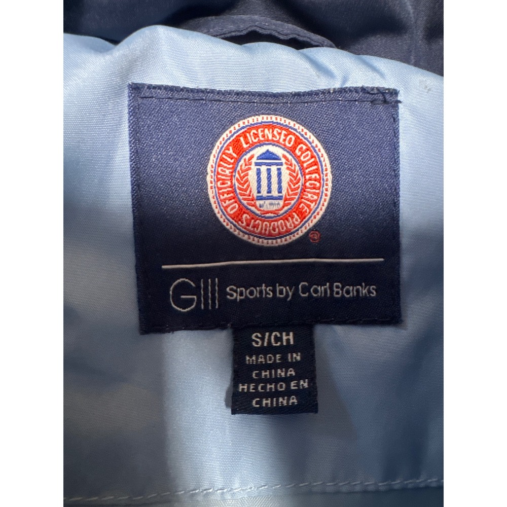 UNC Tar Heels Quilted Vest Light Blue Zip Puffer Sleeveless Womens Jacket Size S - Picture 6 of 9